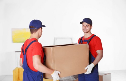 Commercial moving team planning a Finchley office relocation