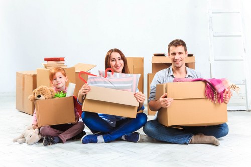 House removal team preparing a Finchley home move