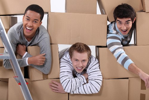 Removal team working on a residential move in Finchley