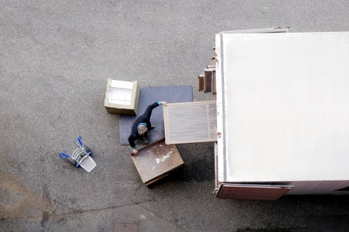 Risk assessment being carried out before a Finchley van move