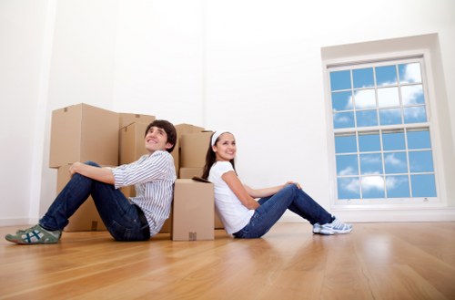 Packing materials and moving boxes prepared for a Finchley home move