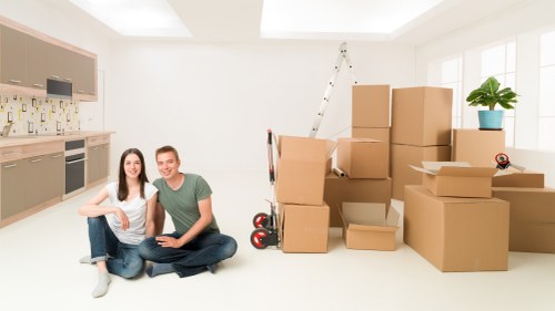 Professional packing materials and office equipment ready for a Finchley move