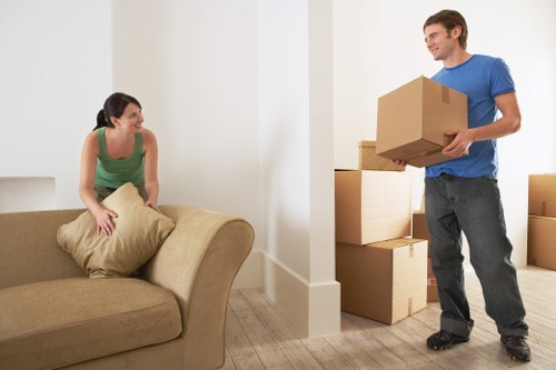 Moving van loading outside a North London property